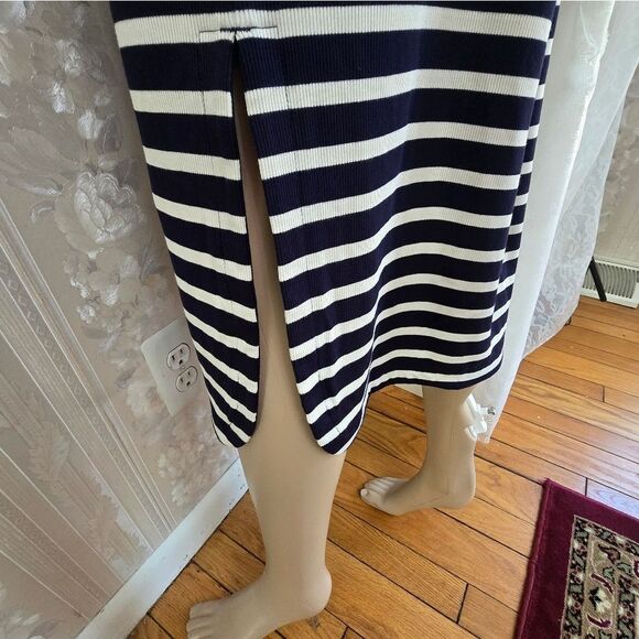 Tahari Striped Blue and White Sleeveless Tank Dress NWT - Picture 5 of 8